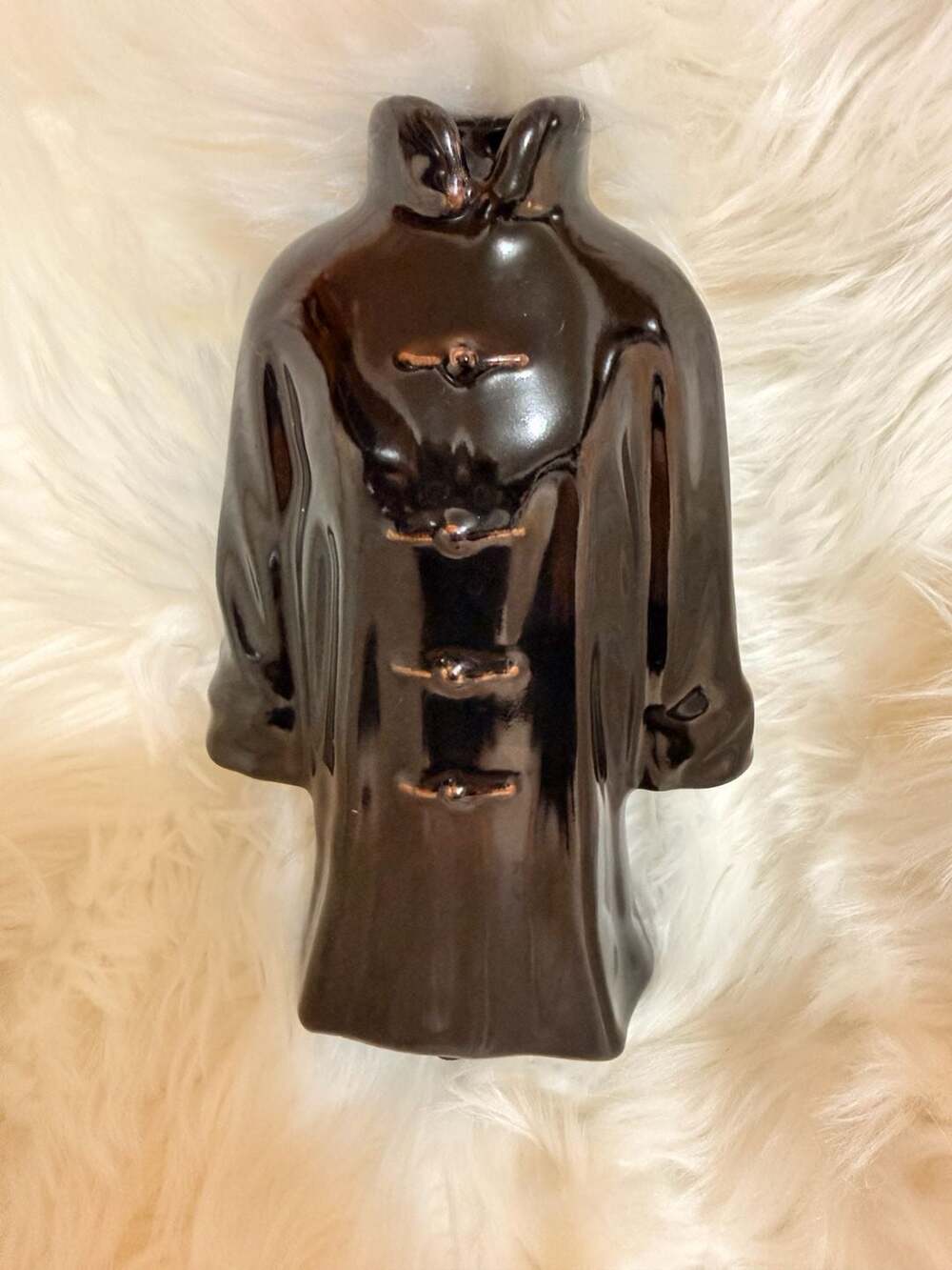 Royal Doulton Tang Suit Vase, Black Ceramic, 8.5”